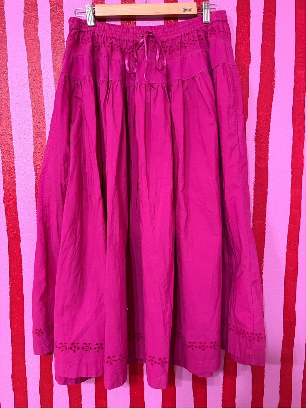Free People Fuchsia Tiered Maxi Skirt